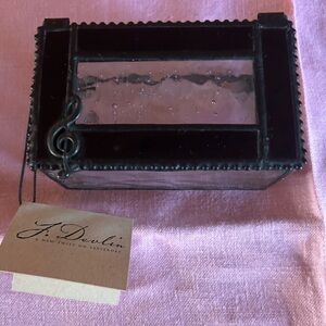 J Devlin  Stained Glass Treble Clef 🎼 Trinket Box